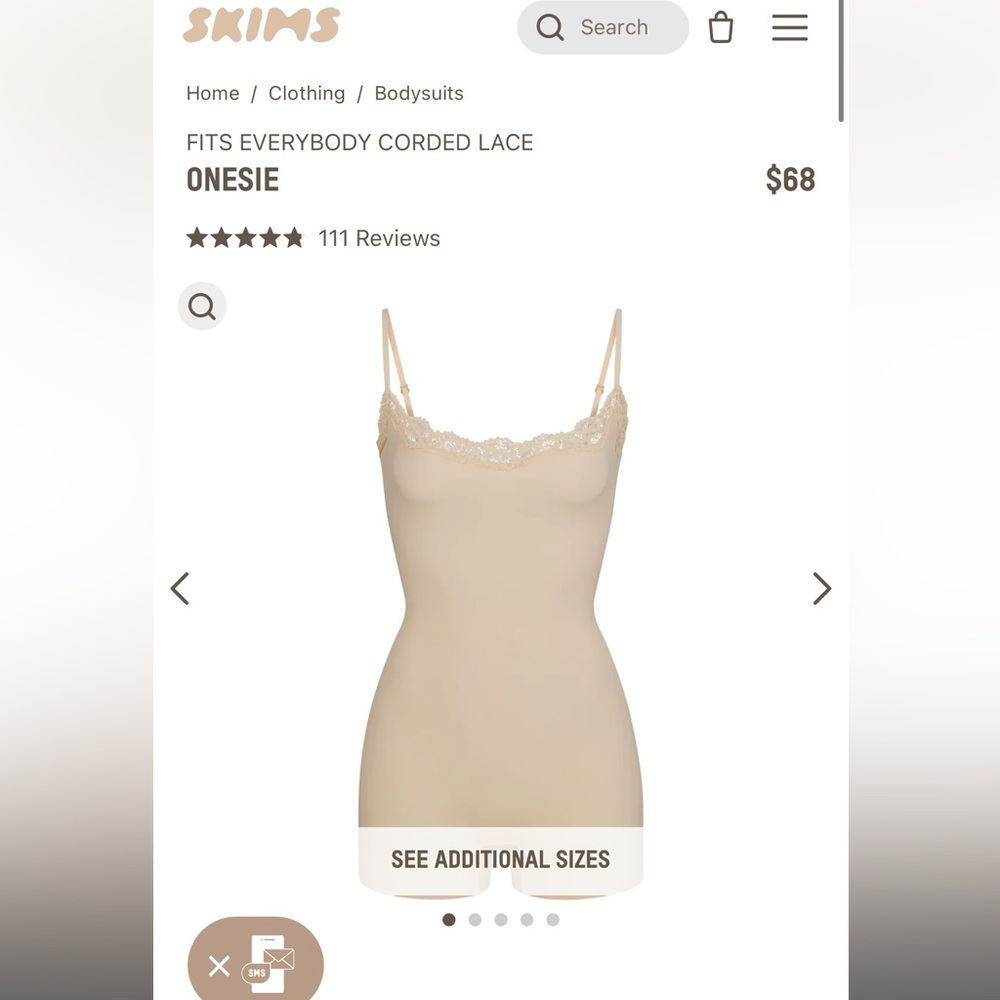 Fits everybody lace onesie